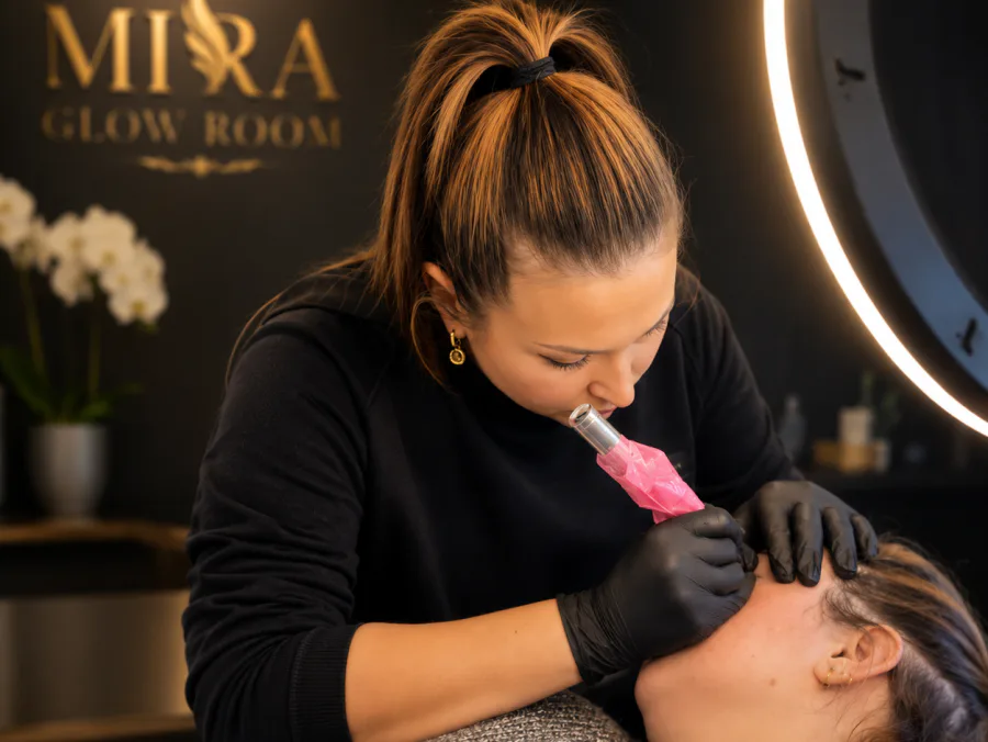 Augenbrauenbehandlung im MIRA Glow Room Velbert