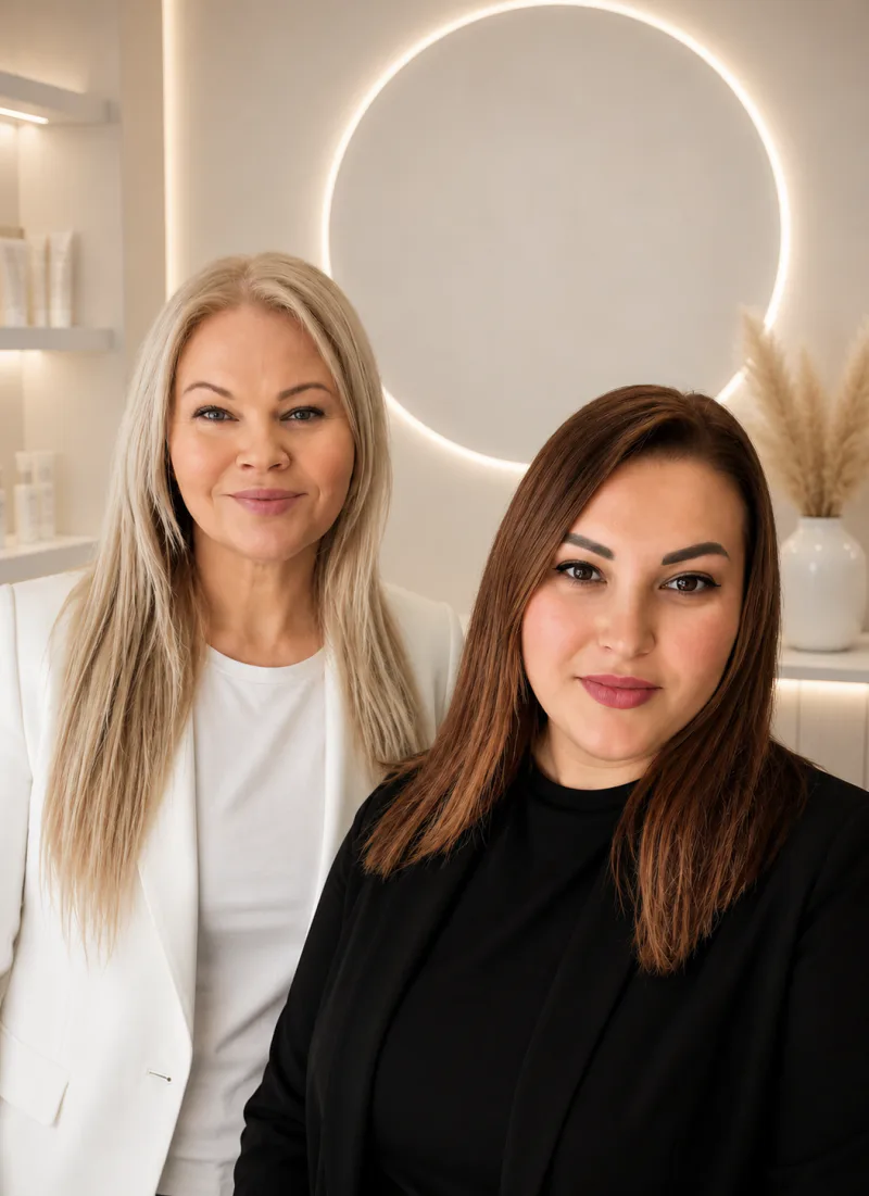 Marina Faust und Marina Baranov im MIRA Glow Room Velbert